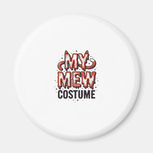 Funny Halloween Cat Mew Costume Vintage Design_1 Magnet