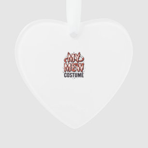Funny Halloween Cat Mew Costume Vintage Design_1 Ornament
