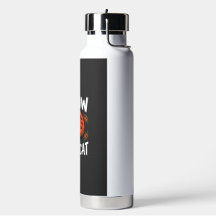 Funny Halloween Cat Moon Silhouette Graphic Water Bottle