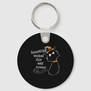 Funny Halloween Cat - Shakespeare Macbeth Quote  Key Ring