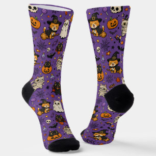 Funny Halloween Cat Socks Gift for Cat Mum