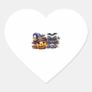 Funny Halloween Cat Sticker � Witch Hat, Pumpkin a