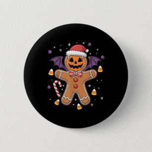 Funny Halloween Christmas Gingerbread Man Costume 6 Cm Round Badge