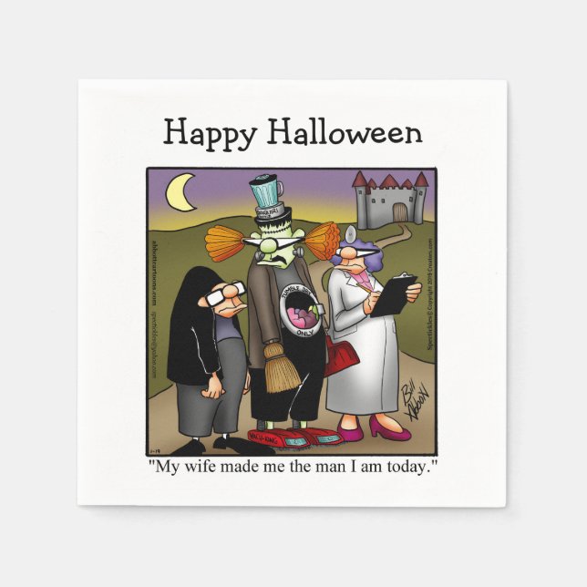 Funny Halloween Cocktail Napkins  (Front)