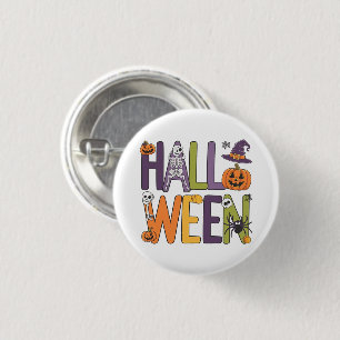 Funny halloween colorful 3 cm round badge