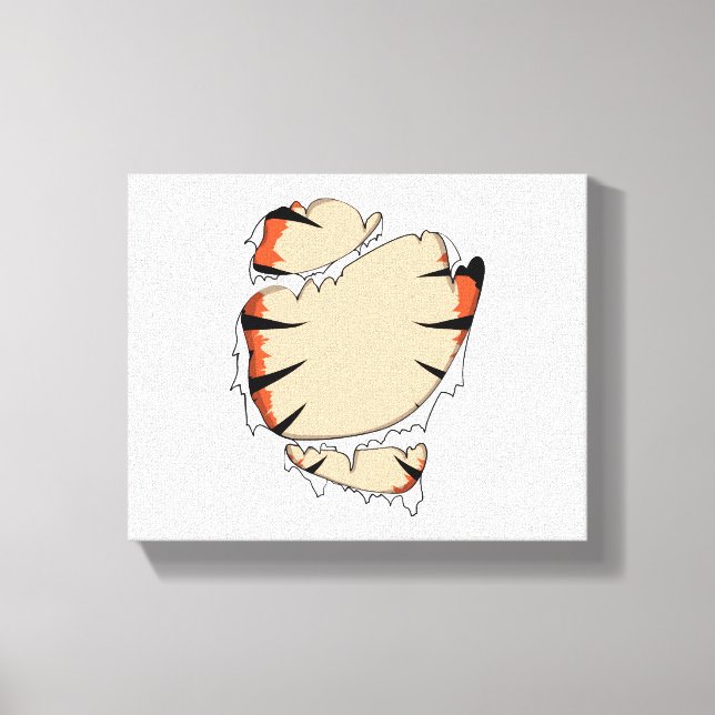 Funny Halloween Cool Funny Halloween For Tiger Canvas Print (Front)