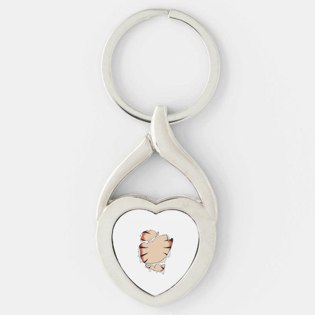 Funny Halloween Cool Funny Halloween For Tiger Key Ring (Front)