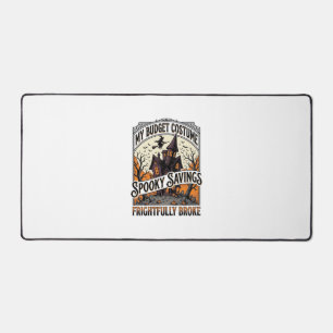 Funny Halloween Costume Broke Witch Haunted House Desk Mat