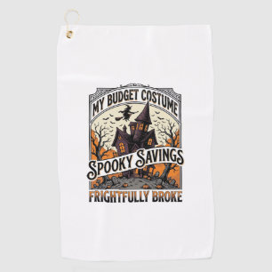 Funny Halloween Costume Broke Witch Haunted House Golf Towel