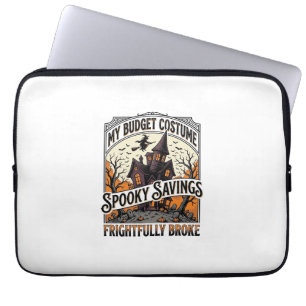 Funny Halloween Costume Broke Witch Haunted House Laptop Sleeve
