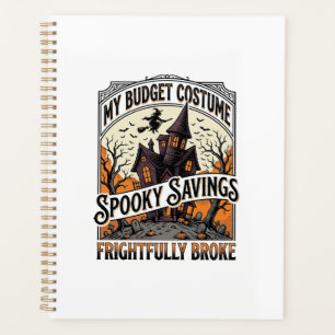 Funny Halloween Costume Broke Witch Haunted House Planner