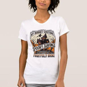 Funny Halloween Costume Broke Witch Haunted House T-Shirt