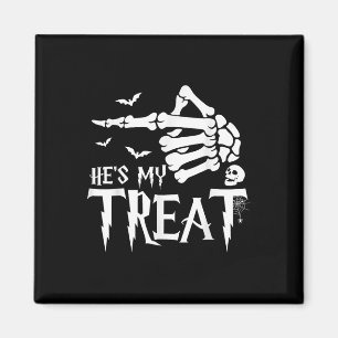 Funny Halloween Costume Couple Skeleton Matching S Magnet