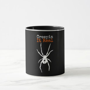 Funny Halloween Costume - Creepin It Real Spider Mug