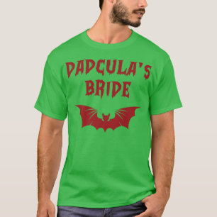 Funny Halloween Costume Dadcula's Bride Dracula Va T-Shirt