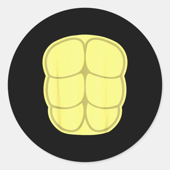 Funny Halloween Costume Diy Turtle Shell Animal Bo Classic Round Sticker (Front)