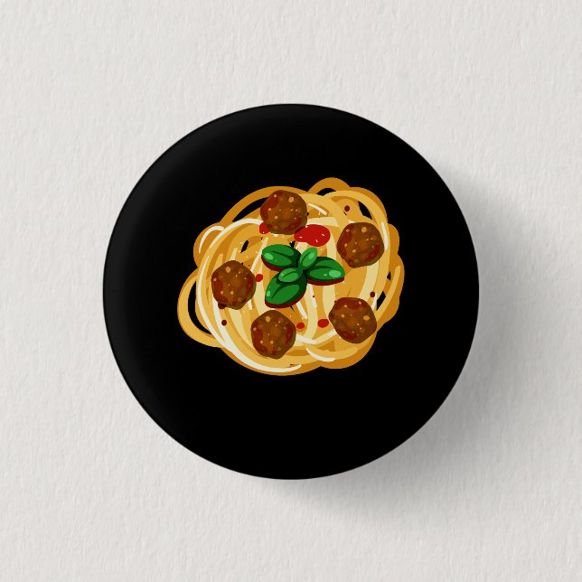 Funny Halloween Costume Food Spaghetti Meatballs S 3 Cm Round Badge (Front)