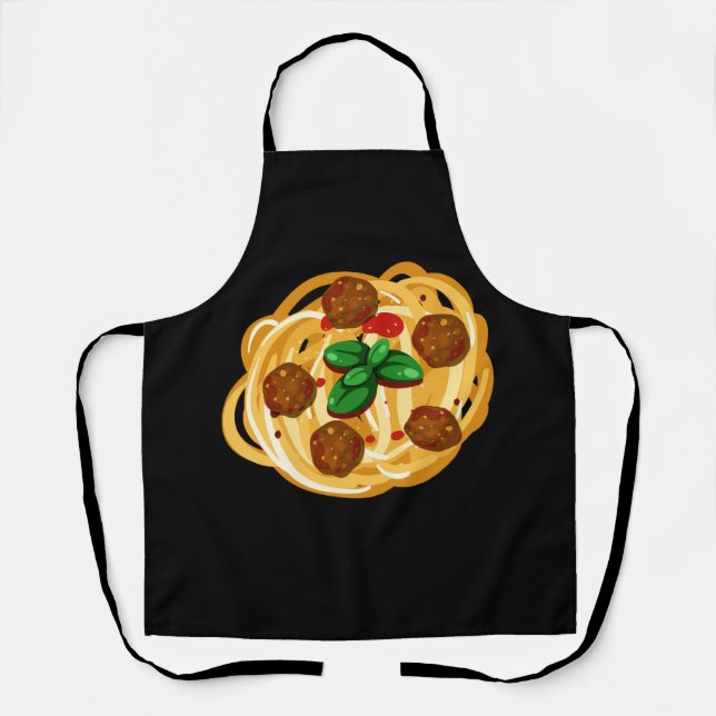 Funny Halloween Costume Food Spaghetti Meatballs S Apron (Front)