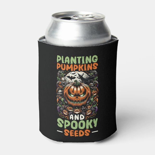 Funny Halloween Costume Gardening Gardener Trick Can Cooler (Can Front)