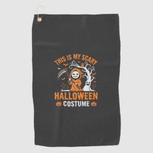 Funny Halloween Costume Grim Reaper Graveyard Desi Golf Towel