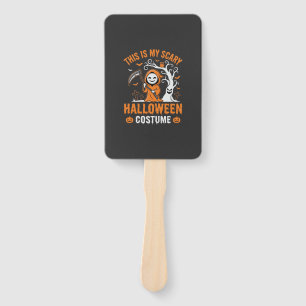 Funny Halloween Costume Grim Reaper Graveyard Desi Hand Fan