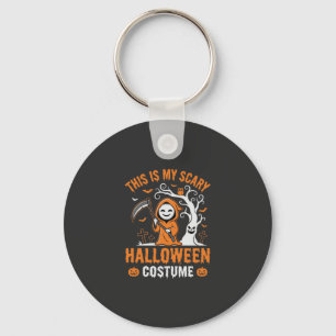 Funny Halloween Costume Grim Reaper Graveyard Desi Key Ring