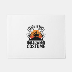 Funny Halloween Costume Haunted House Vintage Shir Doormat