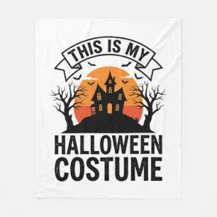 Funny Halloween Costume Haunted House Vintage Shir Fleece Blanket