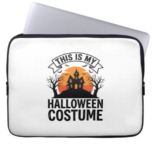 Funny Halloween Costume Haunted House Vintage Shir Laptop Sleeve