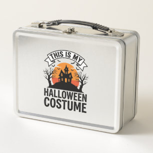 Funny Halloween Costume Haunted House Vintage Shir Metal Lunch Box