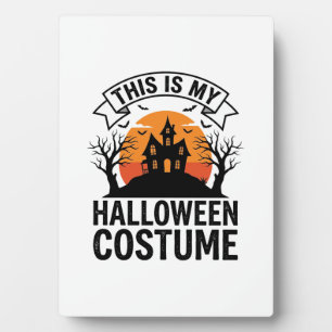 Funny Halloween Costume Haunted House Vintage Shir Plaque