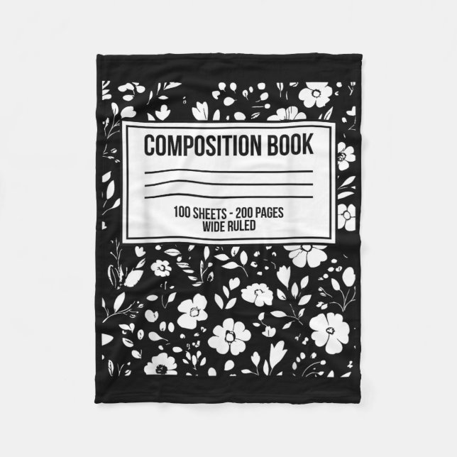 Funny Halloween Costume Journal Composition Notebo Fleece Blanket (Front)