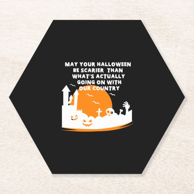 Funny Halloween Costume  Paper Coaster (Front)