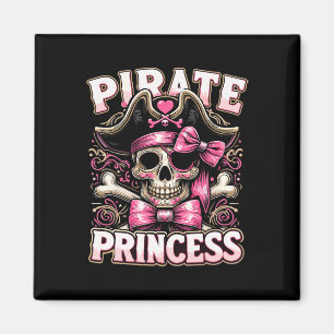 Funny Halloween Costume Pirate Princess Coquette B Magnet