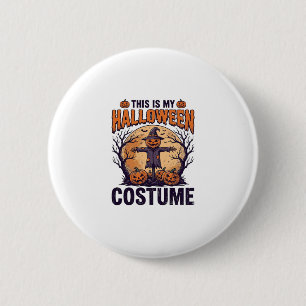 Funny Halloween Costume Pumpkin Witch Shirt Design 6 Cm Round Badge
