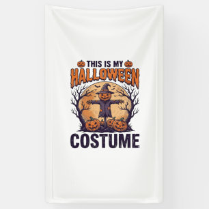 Funny Halloween Costume Pumpkin Witch Shirt Design Banner