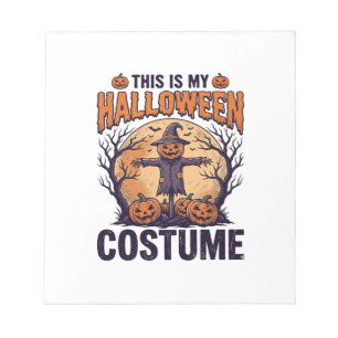 Funny Halloween Costume Pumpkin Witch Shirt Design Notepad