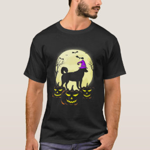 Funny Halloween Costume Siberian Husky With Hat Wi T-Shirt