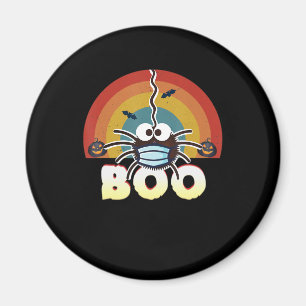 Funny Halloween Costume Spider Wearing Mask Boo Magnet