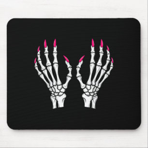 Funny Halloween Costume Tee Spooky Skeleton Dark Mouse Mat