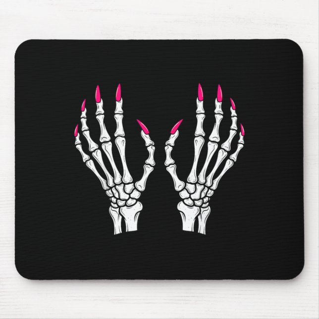 Funny Halloween Costume Tee Spooky Skeleton Dark Mouse Mat (Front)