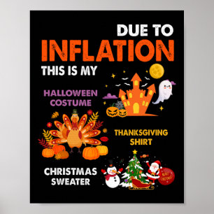 Funny Halloween Costume Thanksgiving Ugly Christma Poster