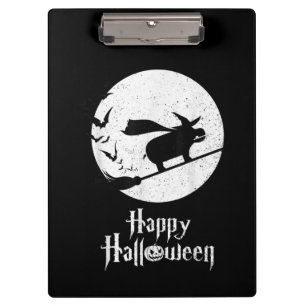 Funny Halloween Costume Witch Hippo Lover Gift Clipboard