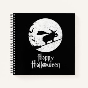 Funny Halloween Costume Witch Hippo Lover Gift Notebook
