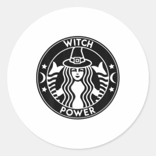 Funny Halloween Costume Witch Power Fall Gift Perf Classic Round Sticker