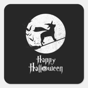 Funny Halloween Costume Witch Rottweiler Dog Lover Square Sticker