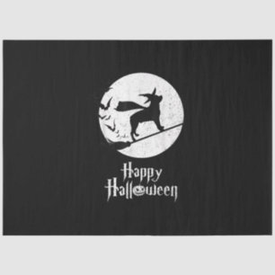 Funny Halloween Costume Witch Rottweiler Dog Lover Tissue Paper