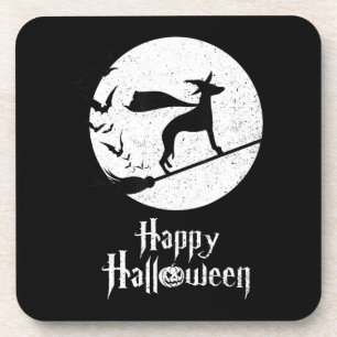 Funny Halloween Costume Witch WHIPPET Dog Lover Gi Coaster