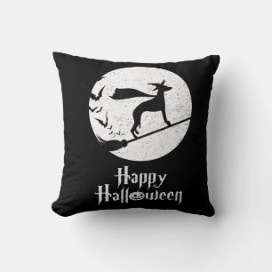 Funny Halloween Costume Witch WHIPPET Dog Lover Gi Cushion