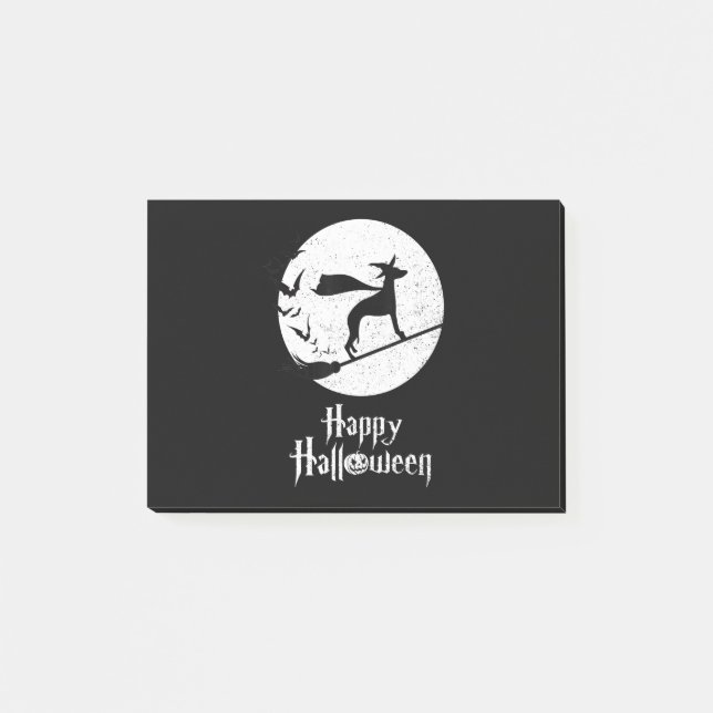 Funny Halloween Costume Witch WHIPPET Dog Lover Gi Post-it Notes (Front)